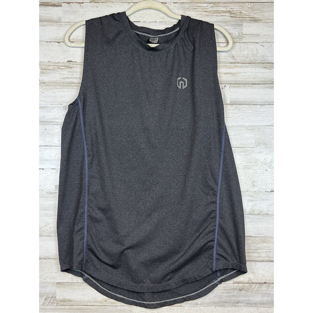 NELEUS Men's Dry Fit Sleeveless Tank Top XLarge Gray Workout Training